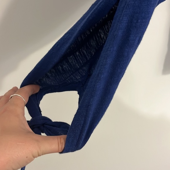 Women’s NFL Buffalo Bills Long Sleeve Open Shoulder Top with Ties - Picture 5 of 7